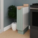 Ver imagem 1 de Balcão Porta Tempero Planejado 20cm com Tampo Arizona CabeCasa MadeiraOriginals Verde/Menta/Branco