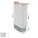 Ver imagem 3 de Balcão Porta Tempero Planejado 20cm com Tampo Arizona CabeCasa MadeiraOriginals Verde/Menta/Branco