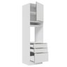Torre Quente Madesa Lux 60 cm 1 Porta 3 Gavetas Branco/Branco Veludo - 6