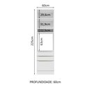 Ver imagem 4 de Torre Quente Madesa Lux 60 cm 1 Porta 3 Gavetas Branco/Branco Veludo