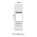 Ver imagem 3 de Torre Quente Madesa Lux 60 cm 1 Porta 3 Gavetas Branco/Branco Veludo