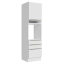 Ver imagem 2 de Torre Quente Madesa Lux 60 cm 1 Porta 3 Gavetas Branco/Branco Veludo