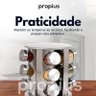Porta Condimentos Temperos Giratório Com 12 Potes Cromado De Encaixe Suporte Com Detalhe Bancada Pr - 5