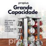 Porta Condimentos Temperos Giratório Com 12 Potes Cromado De Encaixe Suporte Com Detalhe Bancada Pr - 2
