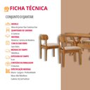 Ver imagem 7 de Sala de Jantar Mesa Star, 180cm Tampo Laminado Barril e 6 Cadeiras Moderna Mobilia