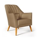 Ver imagem 2 de Kit 2 Poltronas Orion Bordada com Puff Izar Suede Capuccino Aradecor