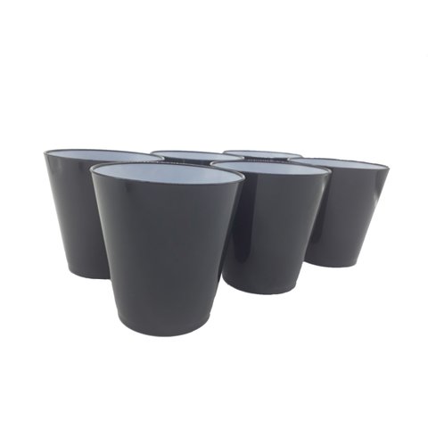 8 Copos Bicolores Cozinha Suco Conjunto de Copos Preto com Branco Dehaus Verde