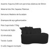 Sofá Curvo 2 Lugares Feijão Orgânico Divã Suede Preto + Brindes - 4