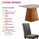 Ver imagem 7 de Mesa de Jantar Aida 90 cm Tampo MDF Vidro Canto Copo com 4 Cadeiras Lira