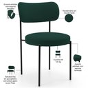 Ver imagem 4 de Kit 02 Cadeiras Estofadas para Sala de Jantar Louise L02 Bouclê Verde - Lyam Decor