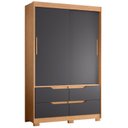 Ver mais imagens de Guarda-Roupa Infantil 2 Portas de Correr e 4 Gavetas Sole Marrom/Nature/Titanium