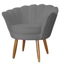 Ver imagem 3 de Poltrona Pétala Pés Palitos Sala Recepção Suede - S.a Móveis Estopar Poltrona Pétala Suede Suede Cin