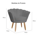 Ver imagem 5 de Poltrona Pétala Pés Palitos Sala Recepção Suede - S.a Móveis Estopar Poltrona Pétala Suede Suede Cin