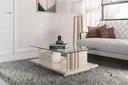 Ver imagem 5 de Mesa de Centro Domo com Tampo Decorativo Calacata/off-white