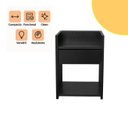 Ver imagem 2 de Mesa de Cabeceira com Gaveta - Preto