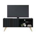 Ver imagem 3 de Rack Para TV Até 50 Polegadas 2 Portas Space Preto Fosco - Colibri