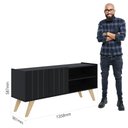 Ver mais imagens de Rack Para TV Até 50 Polegadas 2 Portas Space Preto Fosco - Colibri