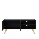 Ver imagem 4 de Rack Para TV Até 50 Polegadas 2 Portas Space Preto Fosco - Colibri