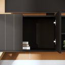 Ver imagem 2 de Rack Para TV Até 50 Polegadas 2 Portas Space Preto Fosco - Colibri