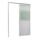 Ver imagem 1 de Porta de Correr Alumínio Branco Parede 1 Folha Veneziana C/visor Maxx