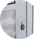 Ver imagem 3 de Porta de Correr Alumínio Branco Parede 1 Folha Veneziana C/visor Maxx