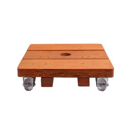 Suporte para Vaso de Planta Quadrado com Rodinhas Gel Silicone 25cm - 5