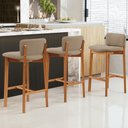 Ver imagem 2 de Banqueta Alta para Cozinha Sala de Jantar Bar Dara L02 Bouclê Bege - Lyam Decor