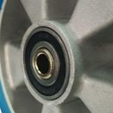 Ver imagem 2 de Roda 8x2 Pu Elástico Alta Resistência Pisos Abrasivo Azul 700 Kg