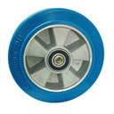 Ver imagem 4 de Roda 8x2 Pu Elástico Alta Resistência Pisos Abrasivo Azul 700 Kg