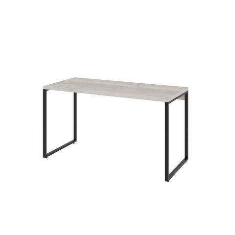 Mesa Office 135X60X75Cm Snow / Est.Preta Snow / Est.Preta