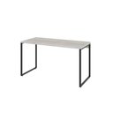 Ver imagem 1 de Mesa Office 135X60X75Cm Snow / Est.Preta Snow / Est.Preta