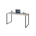 Ver imagem 3 de Mesa Office 135X60X75Cm Snow / Est.Preta Snow / Est.Preta