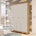 Ver imagem 6 de Quarto de Bebê Completo Berço, Guarda-Roupa e Cômoda MDF Mimo Espresso Móveis Bege/Off White/Amêndoa