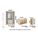 Ver imagem 3 de Quarto de Bebê Completo Berço, Guarda-Roupa e Cômoda MDF Mimo Espresso Móveis Bege/Off White/Amêndoa