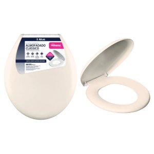 Assento Almofadado para Vaso Sanitário Primafer Bege Atlas