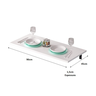 Mesa de Parede Dobravel Supensa com Suporte 90x45 Branco - 5