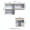 Ver imagem 3 de Área de Serviço Modulada 3 Peças com Varal para Roupas e Balcão Assis Cor Arenas