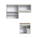 Ver imagem 4 de Área de Serviço Modulada 3 Peças com Varal para Roupas e Balcão Assis Cor Arenas