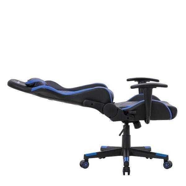 Cadeira Gamer Azul e Preto Healer Strike Reclinável Giratória - 5