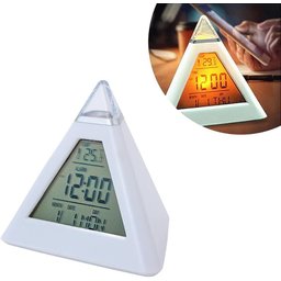 Relógio Digital Pirâmide de Mesa Calendário - 1