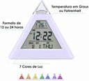 Ver imagem 3 de Relógio Digital Pirâmide de Mesa Calendário