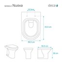 Ver imagem 3 de Tampa de Vaso Sanitário com Amortecedor Nuova Creme (Bege) para bacia Deca