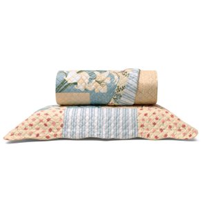 Cobre Leito Buettner Solteiro Microfibra Renove Estampado Joana 2 Peças Bege