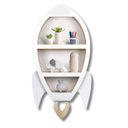 Ver imagem 1 de Prateleira Nicho Foguete em Madeira Astronauta Bebê