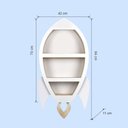 Ver imagem 3 de Prateleira Nicho Foguete em Madeira Astronauta Bebê