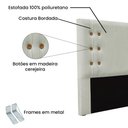 Ver imagem 6 de Cabeceira Cama Box Queen 160cm e Recamier Gênova Veludo Prata S04 - D'Rossi