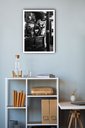 Ver imagem 1 de Quadro Decorativo San Francisco Saxofonista Balcão -70x50cm:moldura Branca