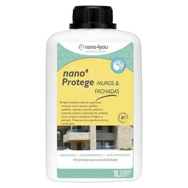 Protege Muros e Fachadas Anti Fungos Musgos Liquens Umidade Nano Tecnologia Biodegradável 1 Litro - 1