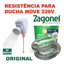 Ver imagem 4 de Resistência Chuveiro Ducha Sublime /move 220v 7500w Zagonel Acabamento Fosco Cor Prateado
