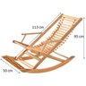 Cadeira Espreguiçadeira Ripada de Balanço e Pé Massageador - 2